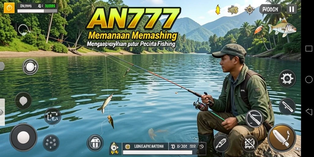 Tangkapan besar dalam permainan AN777 yang menampilkan keindahan lokasi memancing.
