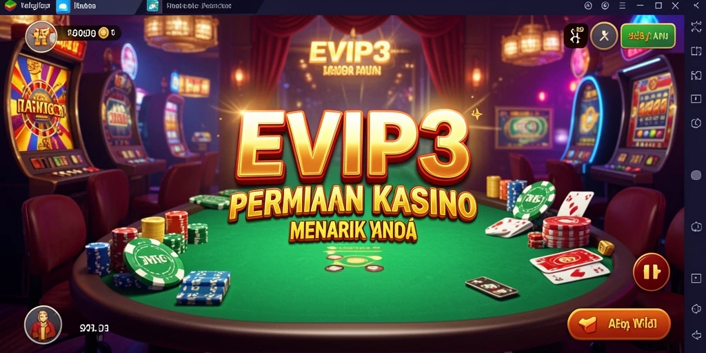 Tampilan gameplay seru dari aplikasi kasino EVIP3.