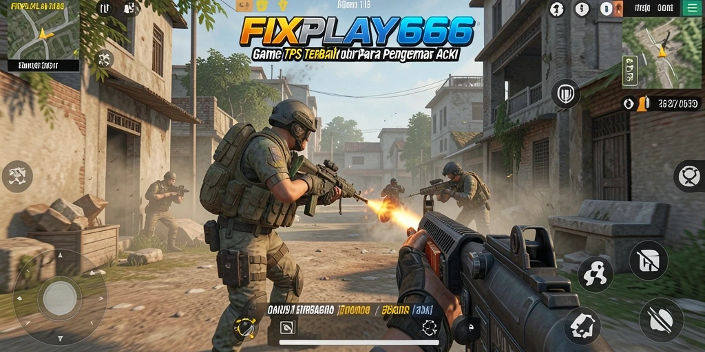 Screenshot FIXPLAY666 menampilkan aksi intens dalam permainan TPS.