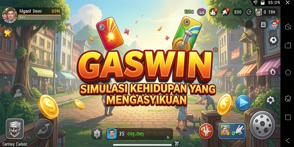 Screenshot GASWIN menampilkan pengalaman simulasi kehidupan yang mengasyikkan.