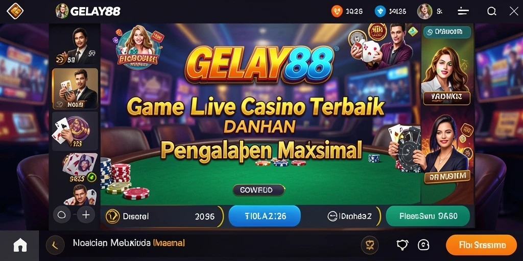 Tampilan gameplay Live Casino yang menarik di GELAY88.