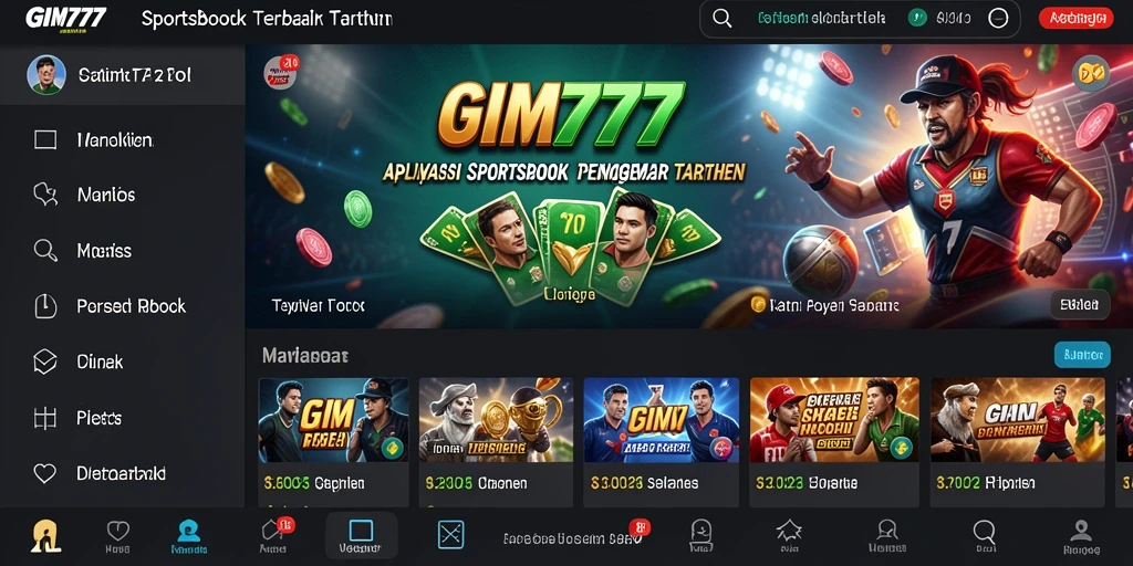 Screenshot utama GIM777 menampilkan tampilan antarmuka taruhan yang menarik.