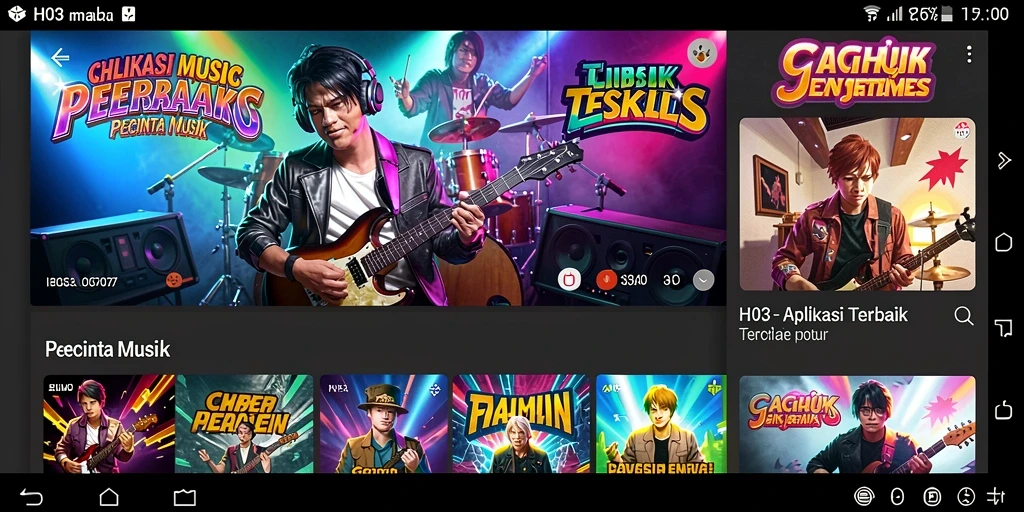Tampilan menarik dari gameplay H03 yang menampilkan interaksi musik.