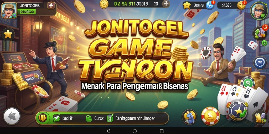 Tampilan gameplay <strong>JONITOGEL</strong> yang menarik dan penuh strategi bisnis.