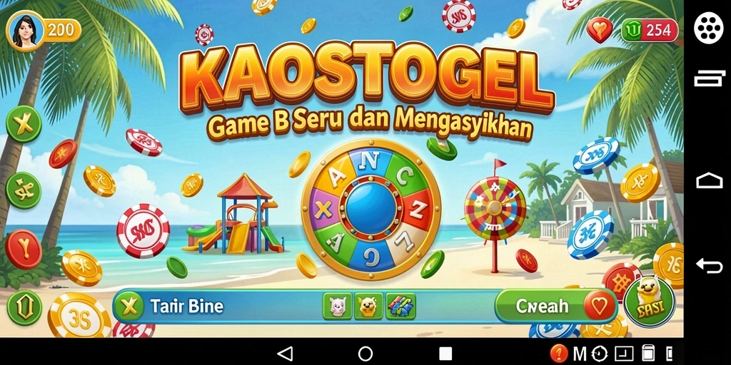 Tampilan gameplay KAOSTOGEL yang menarik dan dinamis.