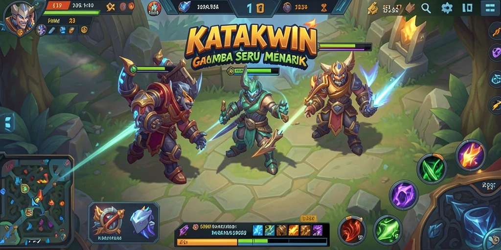 Gameplay seru KATAKWIN yang penuh strategi MOBA.