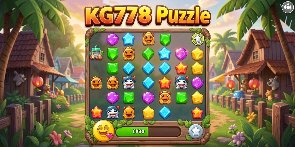 Tampilan gameplay seru di KG778 dengan elemen Match-3 yang menantang.