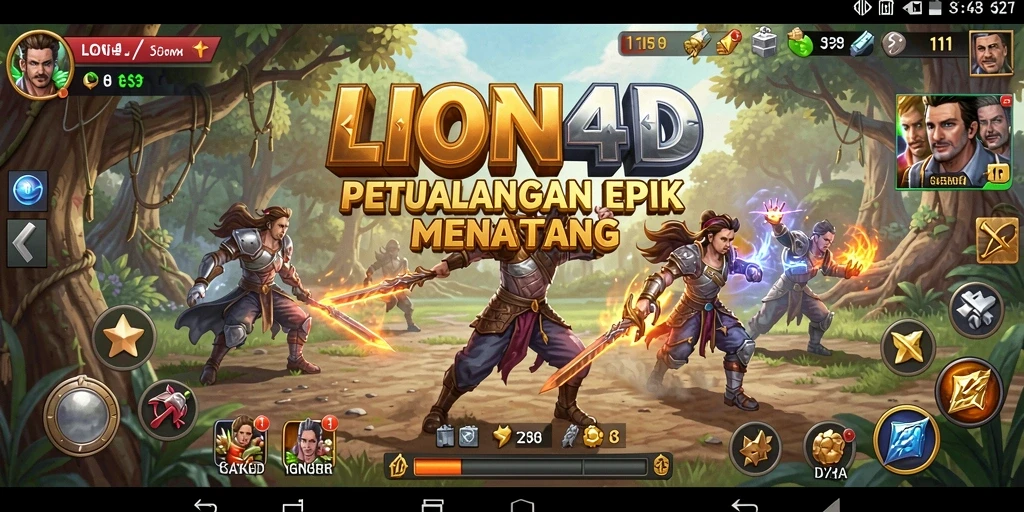 Gameplay LION4D yang menegangkan dan menantang.