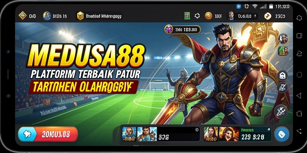 Tampilan utama MEDUSA88 yang dinamis dan informatif untuk taruhan olahraga.