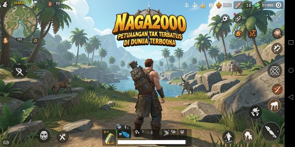 Tangkapan layar menampilkan petualangan seru di dunia terbuka NAGA2000.