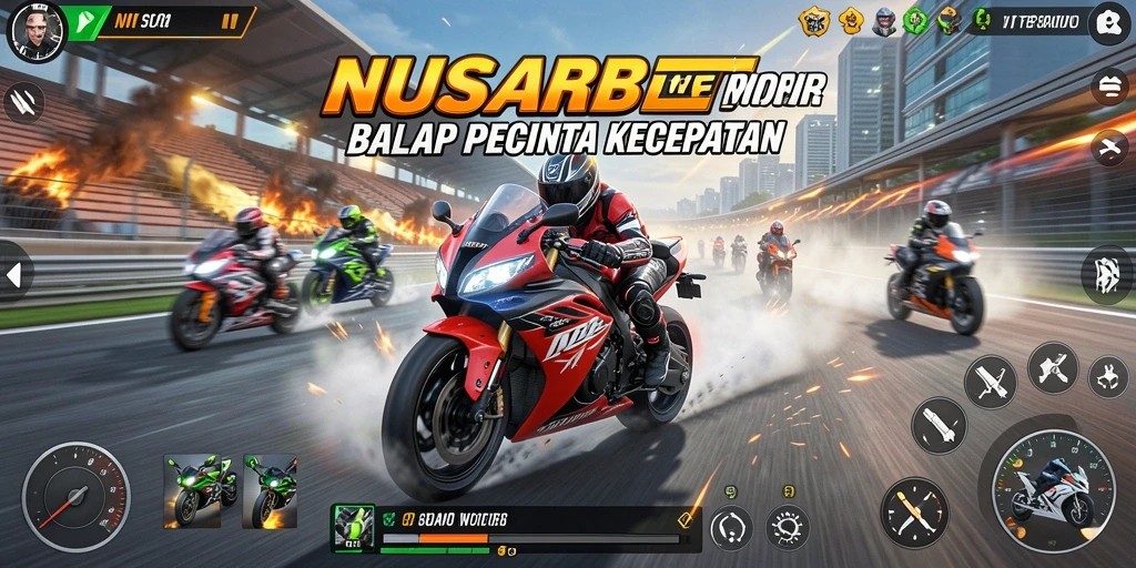 Tampilan balap motor yang mendebarkan di NUSABET.