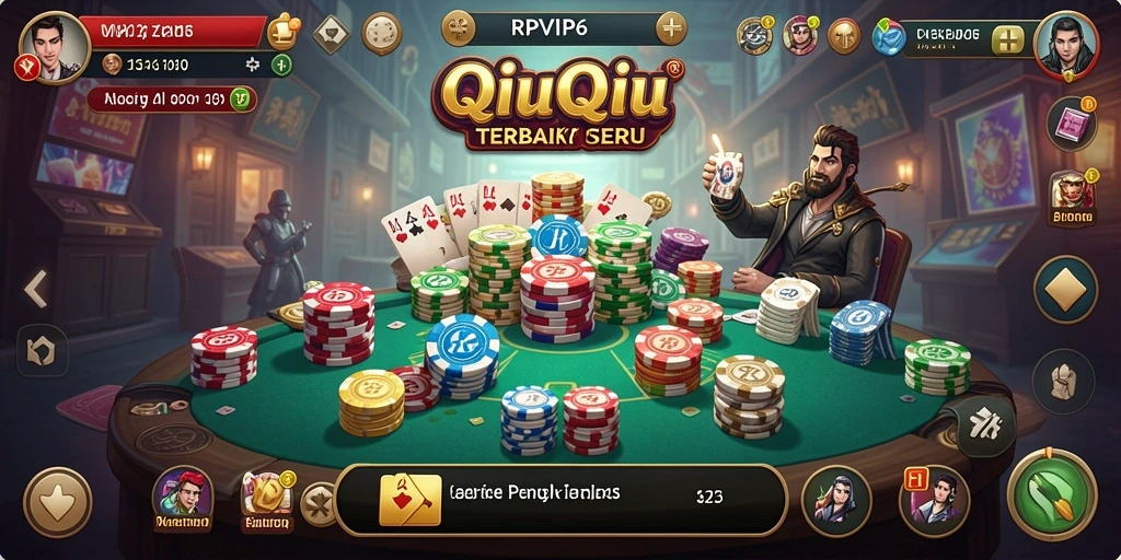 Screenshot gameplay RPVIP6 menampilkan aksi seru QiuQiu.