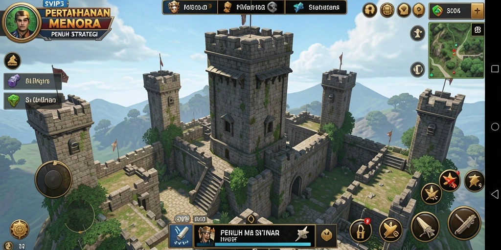 Tampilan menarik dari gameplay SVIP3 dalam genre Tower Defense.
