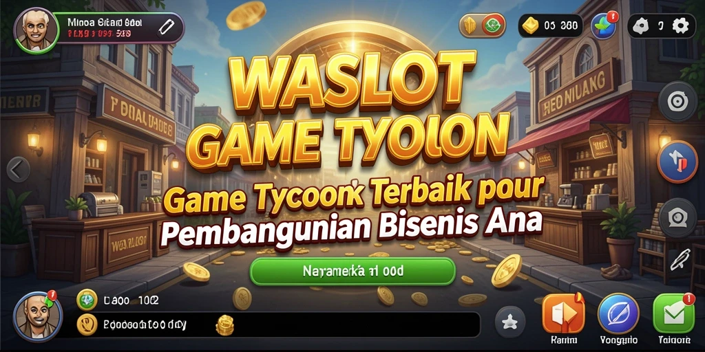 Screenshot gameplay WASLOT menampilkan pengelolaan bisnis yang seru dan menarik.
