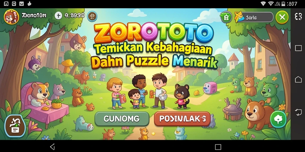 Tampilan gameplay menarik dari ZOROTOTO yang penuh warna.